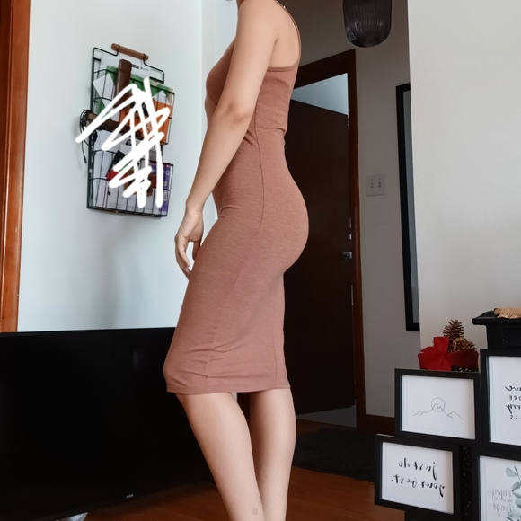 🌱Host Pick🌱 Nude Bodycon Midi Dress, Forever 21 - Picture 13 of 14